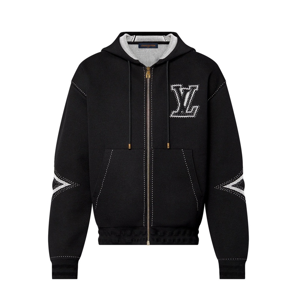 Louis Vuitton Black and White Hoodie Jacket